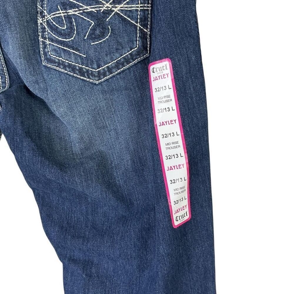 Cruel Bootcut Jeans Women 32/13 Long Blue Cotton Dark Rodeo Cowgirl Show NEW - Picture 6 of 9